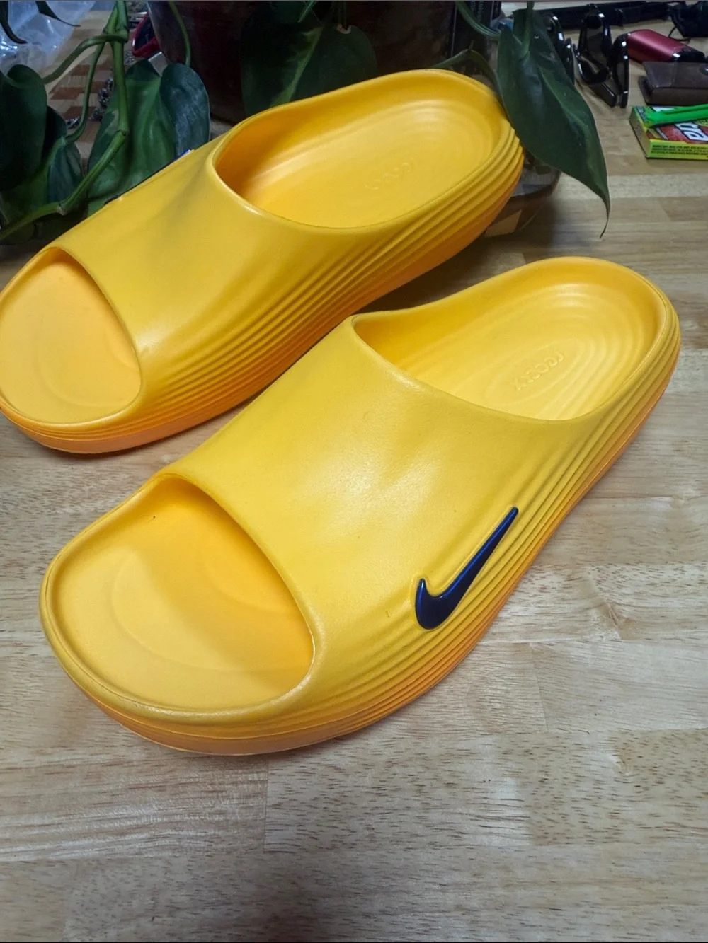 Nike Men’s  Slide Sandals with Navy Swoosh